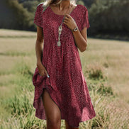 Women's Solid Cotton Summer Dress