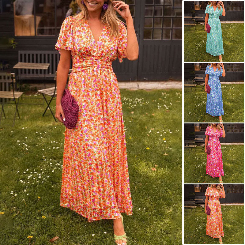 Women's Floral V-Neck Dress