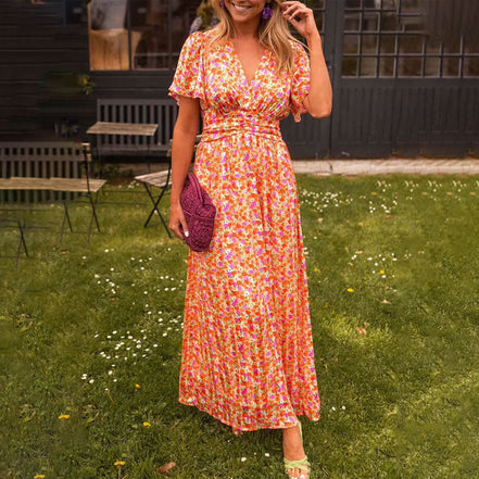 Women's Floral V-Neck Dress