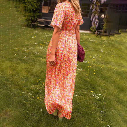 Women's Floral V-Neck Dress