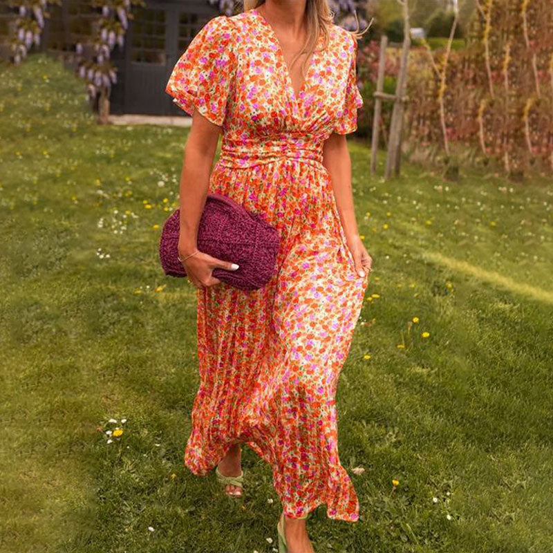 Women's Floral V-Neck Dress
