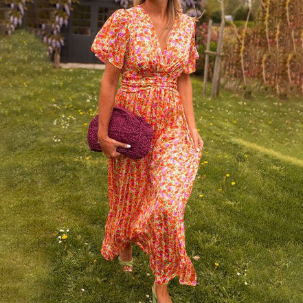 Women's Floral V-Neck Dress