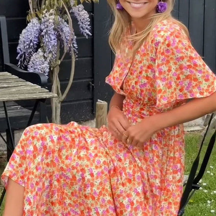 Women's Floral V-Neck Dress