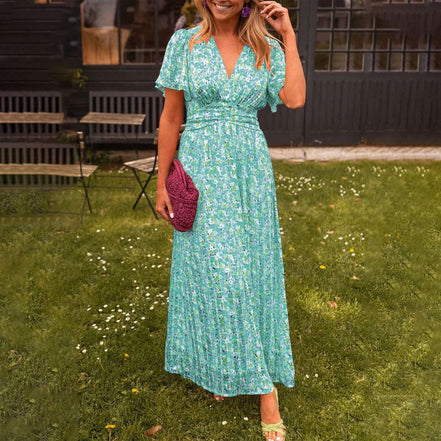Women's Floral V-Neck Dress