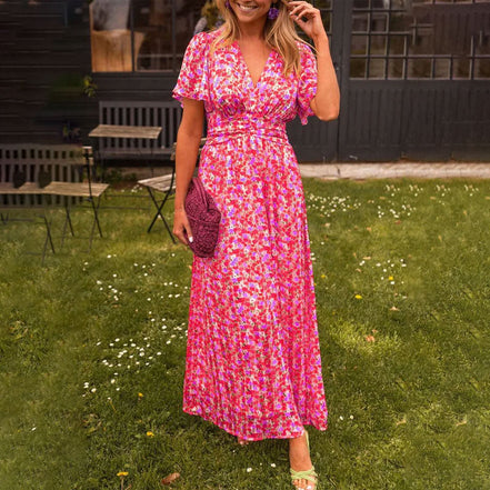 Women's Floral V-Neck Dress