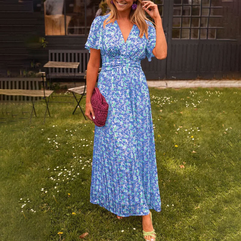 Women's Floral V-Neck Dress