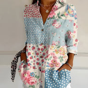 Women's Floral Cotton Blouse