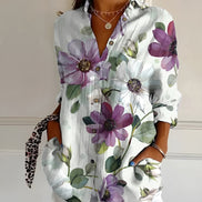 Women's Floral Cotton Blouse