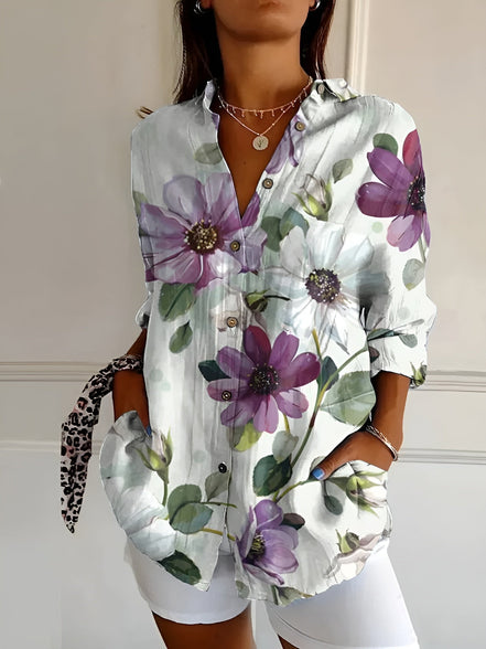 Women's Floral Cotton Blouse