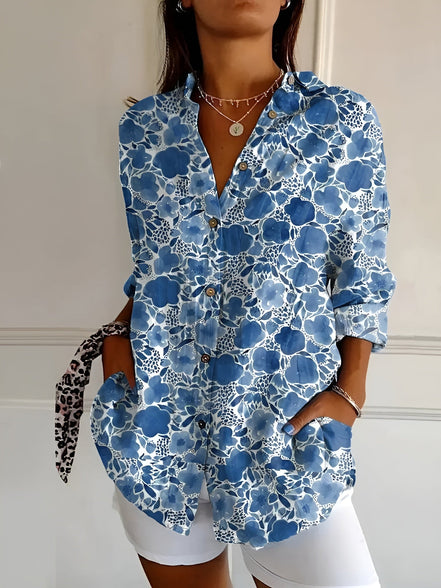 Women's Floral Cotton Blouse