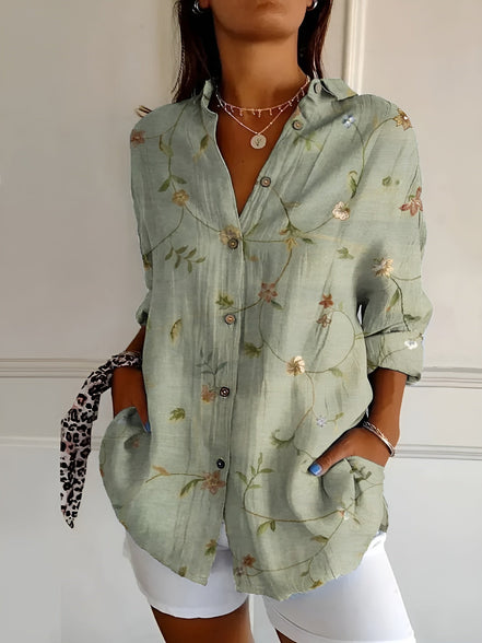 Women's Floral Cotton Blouse